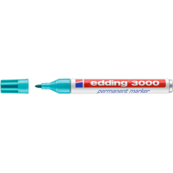 Marqueur edding 3000 permanent ogive 1,5-3mm turquoise