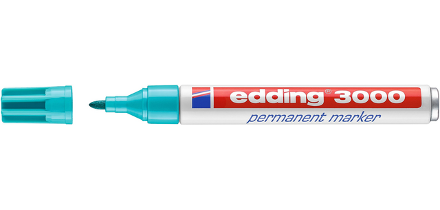 Edding 3000 permanent marker chisel tip 1.5-3mm turquoise