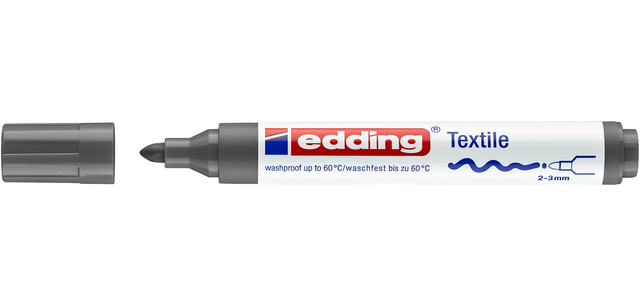 Marqueur Textile edding 4500 ogive 2-3mm gris
