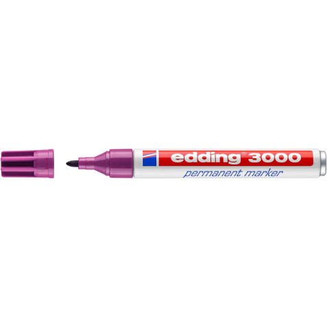 Viltstift edding 3000 rond 1.5-3mm rood violet