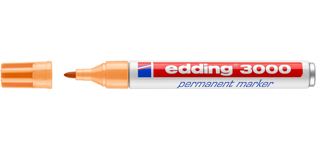 Edding 3000 Permanent Marker Bullet Tip 1.5-3mm Light Orange