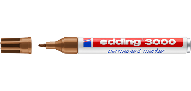Marqueur edding 3000 permanent ogive 1,5-3mm ocre