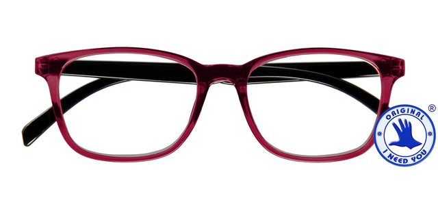 Reading glasses I Need You +3.00 dpt Lucky red