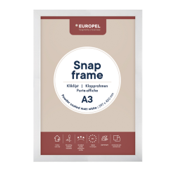 Cadre clipsable Europel A3 25mm blanc mat
