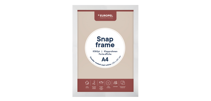 Clippable Europel Frame A4 25mm Matte White