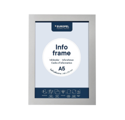Cadre info Europel autocollant A5 argent