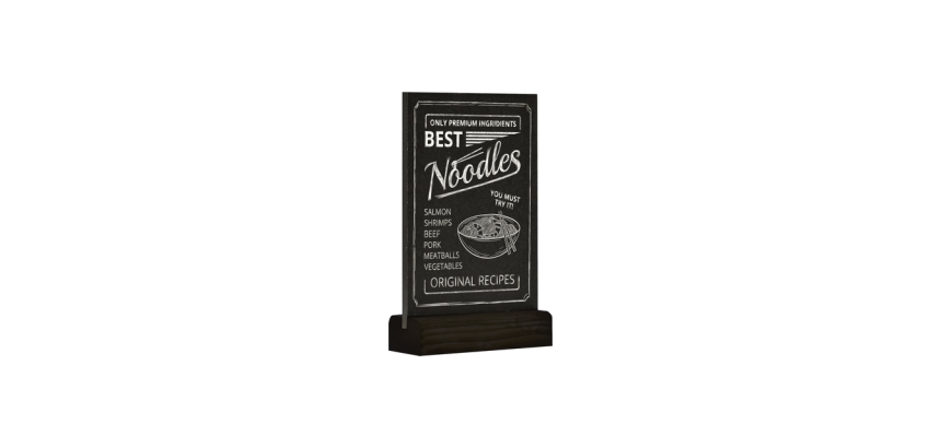 Krijtbord Europel tafelmodel A6 staand zwart