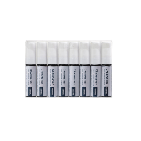 Marqueur craie Europel 15mm blanc étui 8 pièces