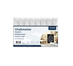 Europel chalk marker 15mm white box of 8 pieces