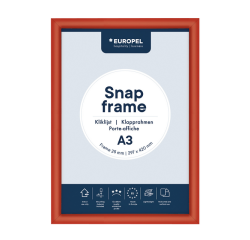 Cadre clipsable Europel A3 25mm rouge
