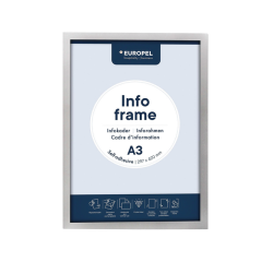 Cadre info Europel autocollant A3 argent