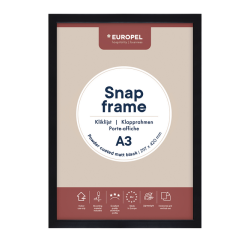 Cadre clipsable Europel A3 25mm noir mat