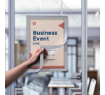 Cadre info Europel autocollant A4 argent