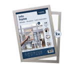 Cadre info Europel autocollant A4 argent