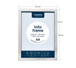 Cadre info Europel autocollant A4 argent