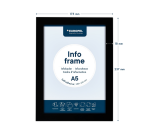 Black A5 self-adhesive info frame Europel