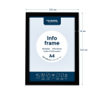 Infokader Europel zelfklevend A4 zwart