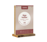 Présentoir de table Europel A5 acryl/bois/aimant