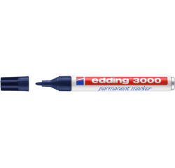 Marqueur edding 3000 permanent ogive 1,5-3mm bleu acier