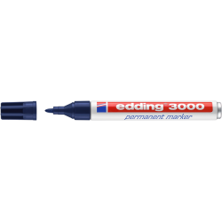 Marqueur edding 3000 permanent ogive 1,5-3mm bleu acier