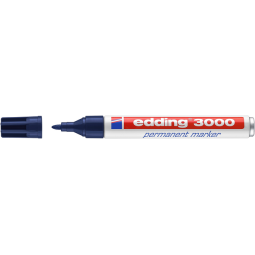 Marqueur edding 3000 permanent ogive 1,5-3mm bleu acier
