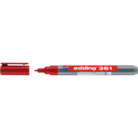 Viltstift edding 361 whiteboard rond 1mm rood