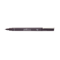 Fineliner Uni-ball Pin 0.1mm donkergrijs