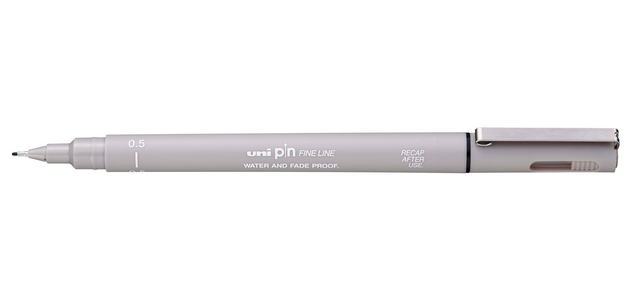 Fineliner Uni-ball Pin 0,5mm gris clair