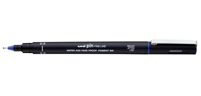 Fineliner Uni-ball Pin 0,3mm bleu