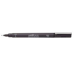 De_rotulador uniball pin calibrado micrometrico 0,5 mm color gris oscuro