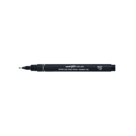 Fineliner Uni-ball Pin 1.2mm zwart