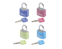 Hangslot MasterLock 4 assorti alu 20mm 4 stuks