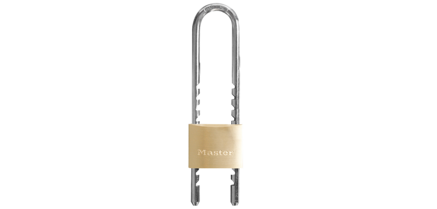 Key brass padlock with adjustable shackle from 70 to 155 mm Master Lock - width 50 mm