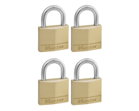 Hangslot MasterLock 4 gelijksluitend messing 50mm 4 stuks