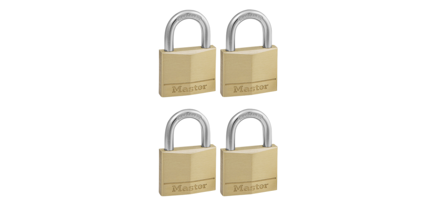 Cadenas Master Lock 4 verrouillage égal laiton 50mm 4 pièces