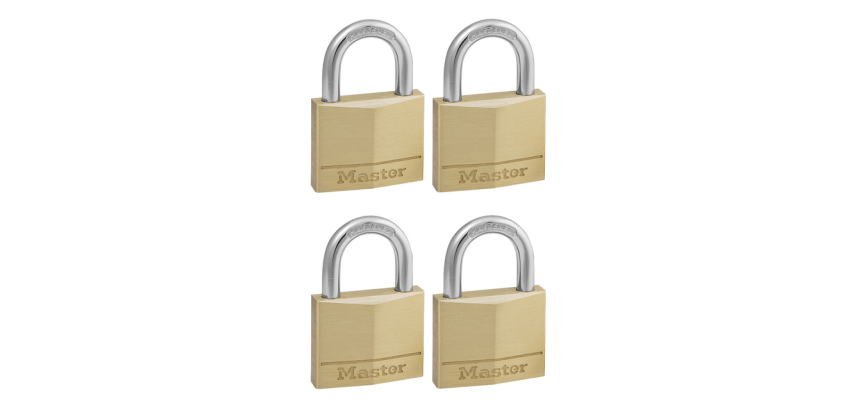 Cadenas Master Lock 4 verrouillage égal laiton 40mm 4 pièces