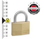 Master Lock Padlock 2 keyed alike brass 50mm 2 pieces