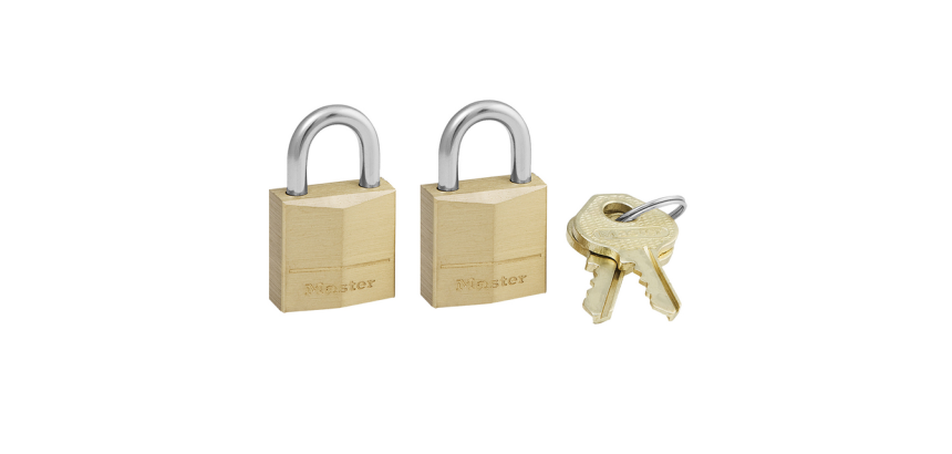 Cadenas Master Lock 2 verrouillage égal laiton 20mm 2 pièces