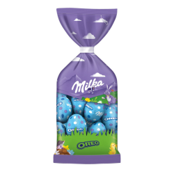 Oeufs de Pâques en chocolat Milka oreo sachet 12/13 pièces