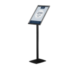 Support info Europel avec cadre clipsable A3 noir