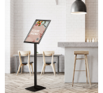 Support info Europel avec cadre clipsable A3 noir