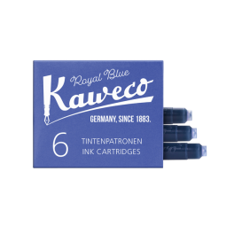 Cartouche d'encre Kaweco bleu roi boîte 6 pièces