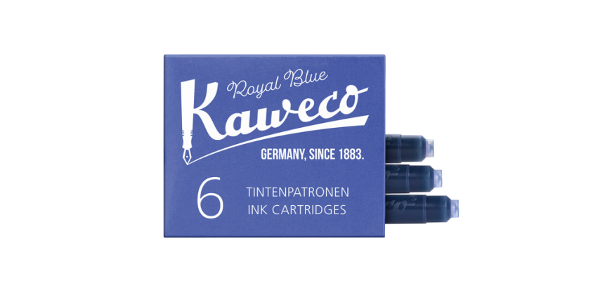 Cartouche d'encre Kaweco bleu roi boîte 6 pièces
