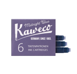 Cartouche d'encre Kaweco bleu-noir boîte 6 pièces