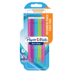 Vulpotlood Paper Mate non stop 0.7mm HB assorti blister à 10 stuks