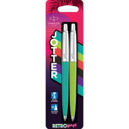 Stylo bille Jotter Originals 80's Retrowave CT Medium Duo turquoise vert pomme