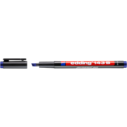 Viltstift edding 143 schuin 1-3mm blauw