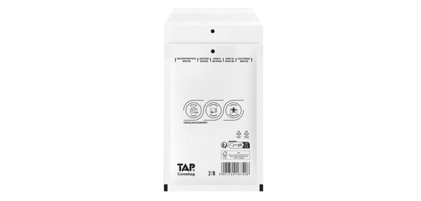 Enveloppe à bulles TAP Comebag n°12 140x220mm blanc 200 pièces
