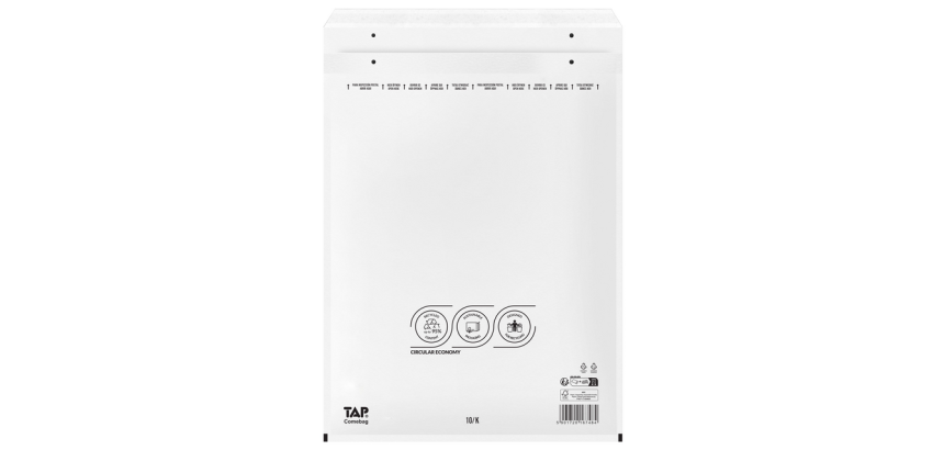 Bubble envelope TAP Comebag No. 20 370x480mm white 100 pieces