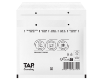 Enveloppe à bulles TAP Comebag pour CD 200x175mm blanc 100 pièces